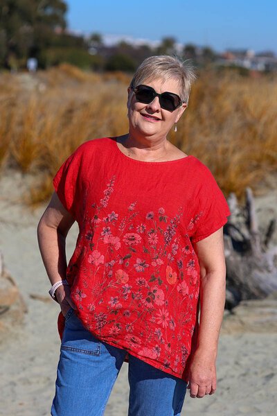 Puro Lino Floral Linen Top-puro-lino-Hello Cyril.