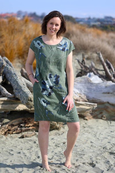 Puro Lino Ink Floral Dress-puro-lino-Hello Cyril.