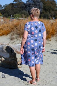 Cali + Co Circle Print Linen Dress