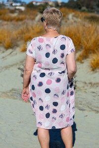 Cali + Co Circle Print Linen Dress