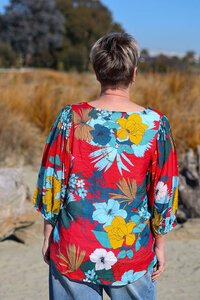 La Mode Floral Layered Top