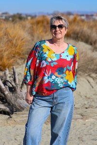 La Mode Floral Layered Top