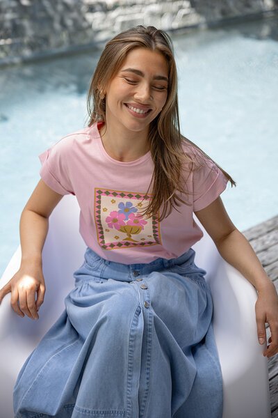 Stella + Gemma Cuff Jardin Tile Tee-lives-Hello Cyril.
