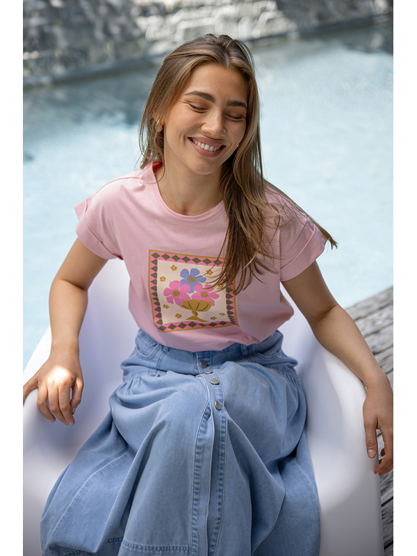 Stella + Gemma Cuff Jardin Tile Tee