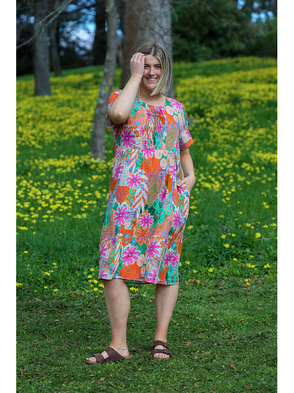 Glam Orange Lumen Dress