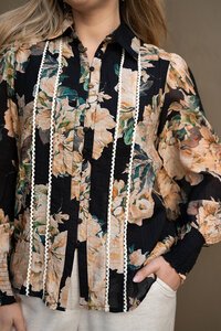 Fria The Label Peony Lace Trim Blouse