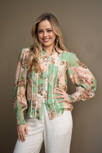 Fria The Label Peony Lace Trim Blouse