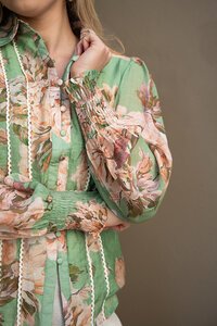 Fria The Label Peony Lace Trim Blouse