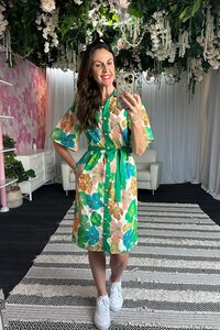 Charlo Ellison Floral Shirt Dress