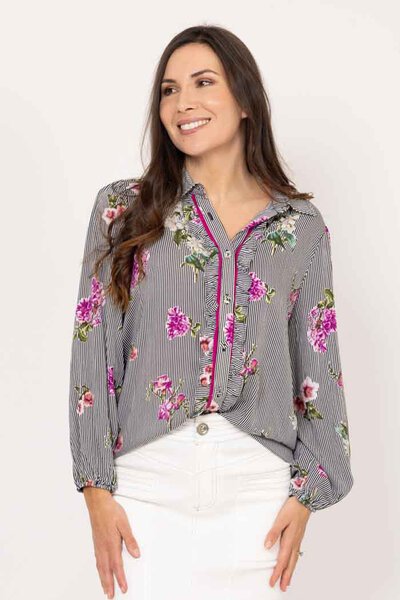 Charlo Zayla Stripe Blouse-hc-new-Hello Cyril.