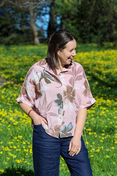 AE Luxe Loose Fit Floral Shirt-3-ways-to-style-Hello Cyril.