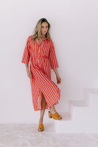 White Poetry Racquet Club Midi Shirt Dress-hc-new-Hello Cyril.