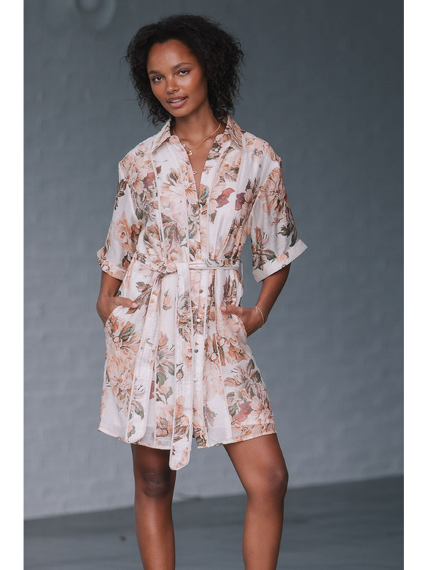 Miracle Parisian Flower Shirt Dress