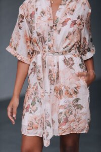 Miracle Parisian Flower Shirt Dress