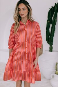 White Poetry Racquet Club Button Tier Dress