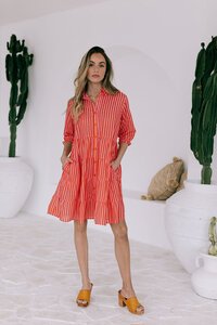 White Poetry Racquet Club Button Tier Dress