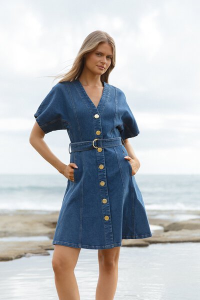 Betty Basics Fiori Denim Dress-lives-Hello Cyril.