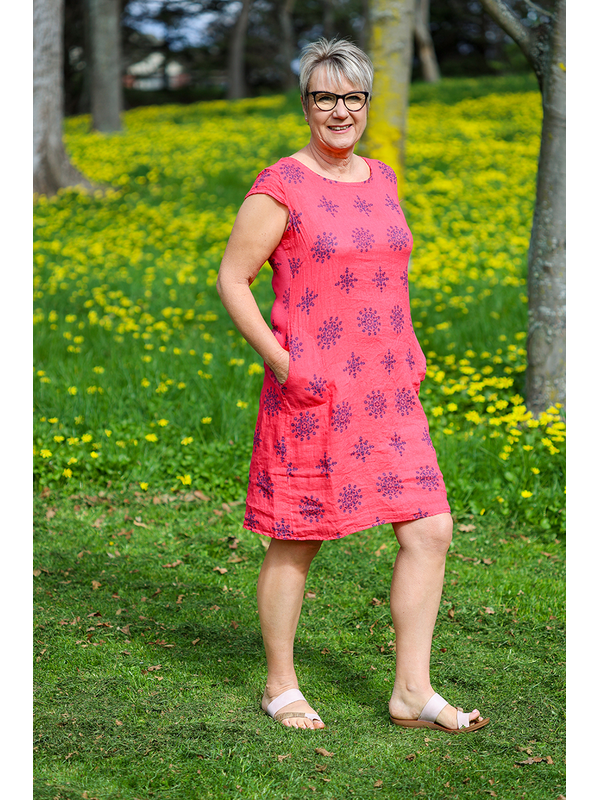 AE Luxe Cap Sleeve Rib Floral Dress