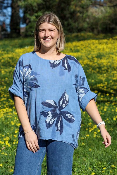 AE Luxe Loose Fit Floral Top-shop-by-label-Hello Cyril.