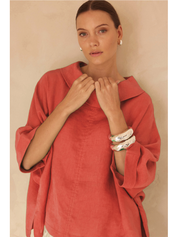 Tirelli Funnel Neck Boxy Top