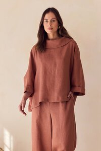Tirelli Funnel Neck Boxy Top
