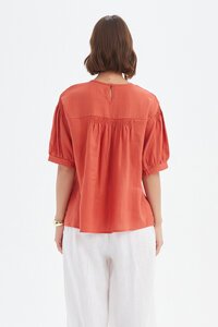 Tirelli Bishop Sleeve Shirring Top