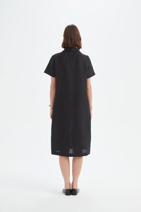 Tirelli Shawl Collar Pleat Dress