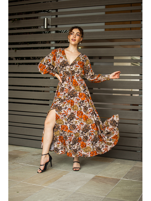 Fria The Label Earthy Floral Slema Dress