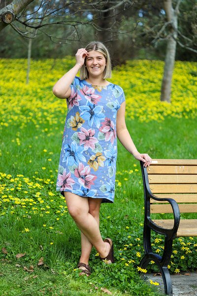 Puro Lino Big Floral Dress-shop-by-label-Hello Cyril.