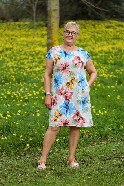 Puro Lino Big Floral Dress-shop-by-label-Hello Cyril.