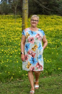 Puro Lino Big Floral Dress