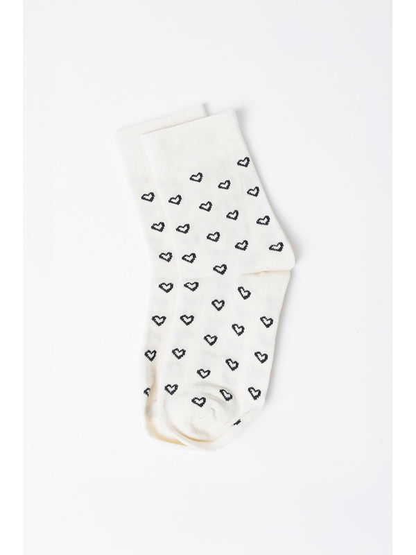 Stella + Gemma Outline Heart Socks