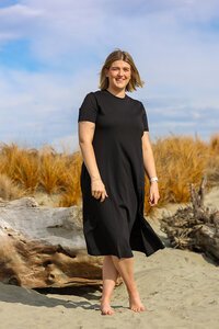 White On Black Elise Dress