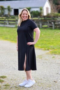 White On Black Elise Dress