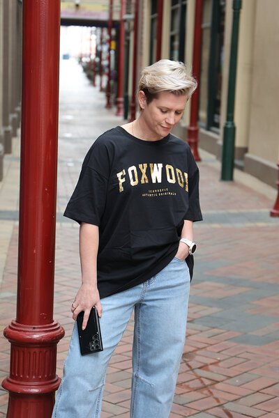 Foxwood Metallic Interval Tee-hc-new-Hello Cyril.