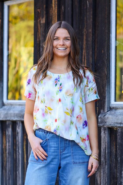 Preen Print Swing Up Down Hem Top-shop-by-label-Hello Cyril.