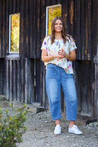 Preen Print Swing Up Down Hem Top