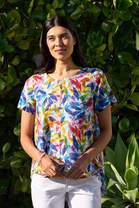 Preen Print Swing Up Down Hem Top