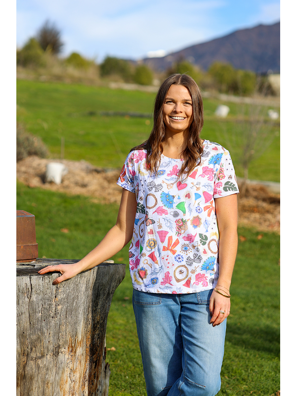 Preen AOP Round Neck Tee