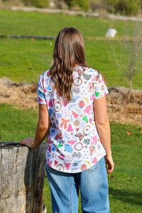 Preen AOP Round Neck Tee