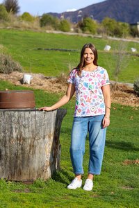 Preen AOP Round Neck Tee