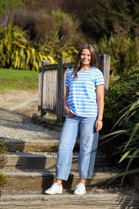 Preen Stripe Round Neck Tee