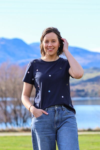 Memo Spot Embroidery Tee-shop-by-label-Hello Cyril.