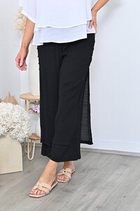 La Mode Side Button Layered Beach Pant