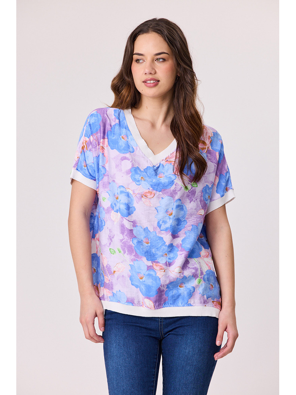 Democracy Riley Print Top