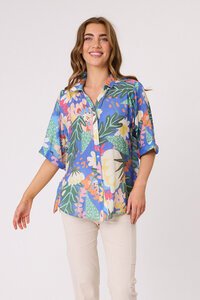 Democracy Sofia Printed Tie Side Shirt