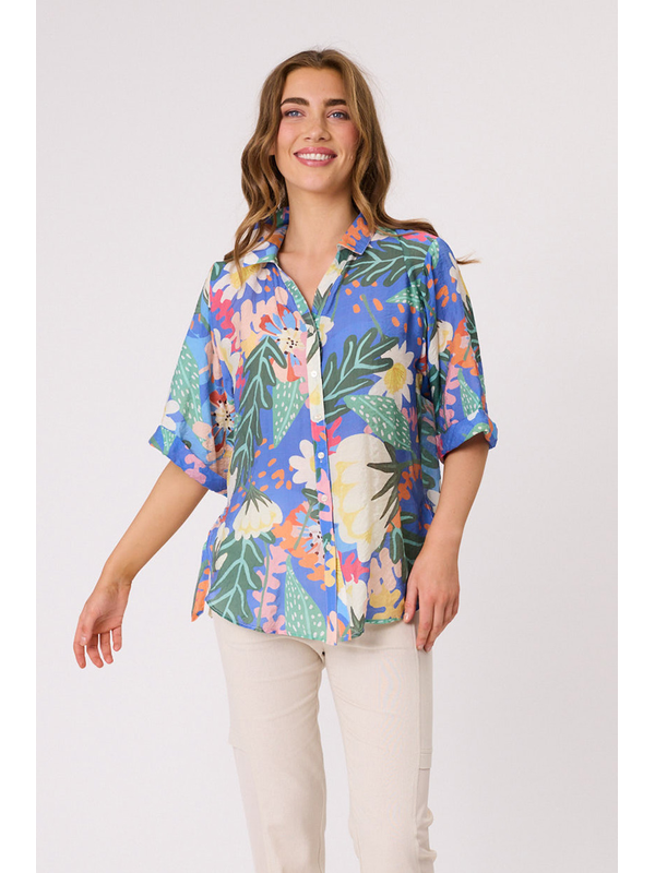 Democracy Sofia Printed Tie Side Shirt