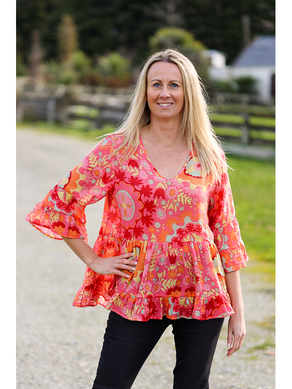 Democracy Liliana Tiered Top