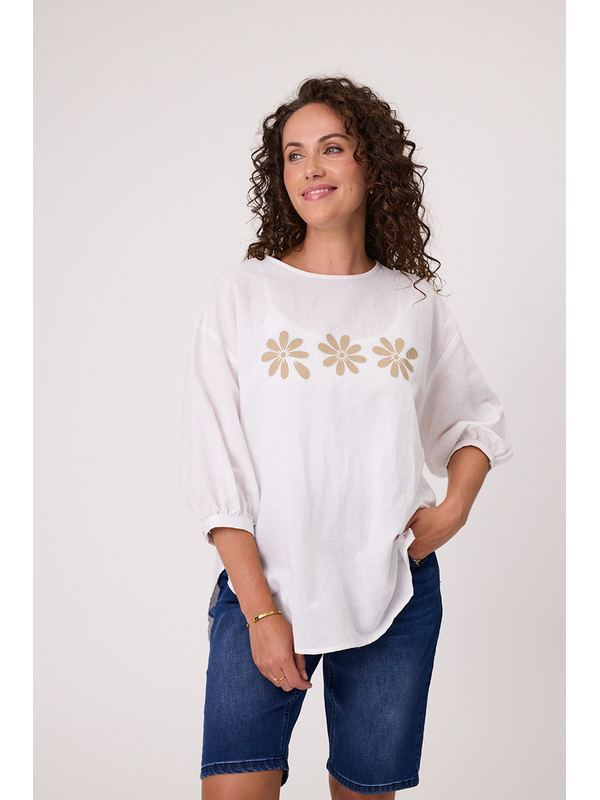 Classified Daisy Print Top