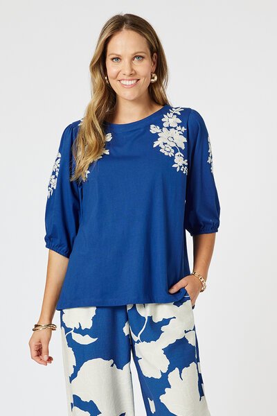 Clarity Jill Embroidered Tee-lives-Hello Cyril.